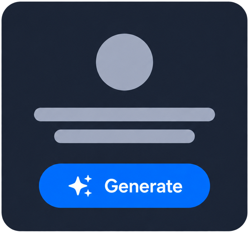 Illustration of a personalized recruiting email generation control.